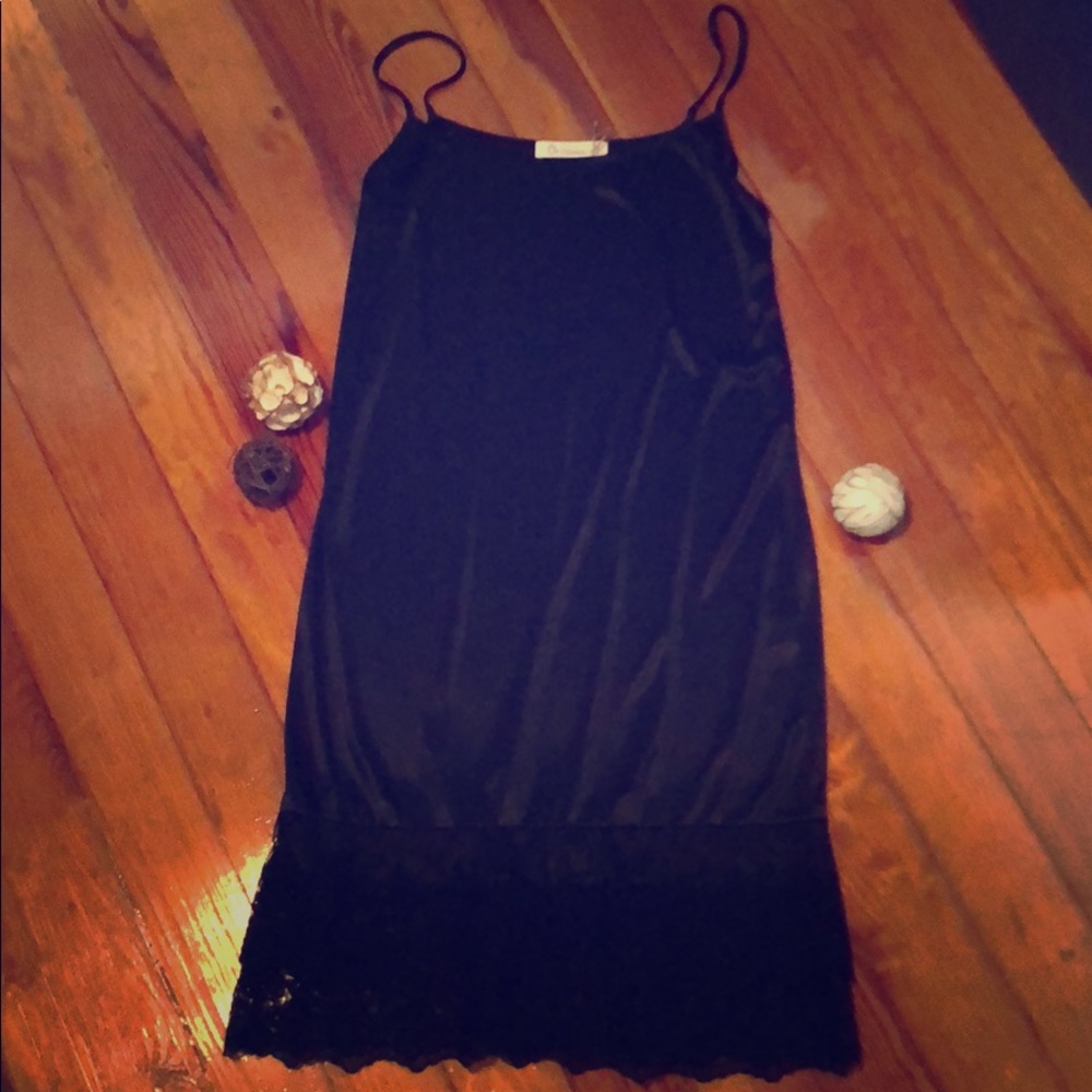 Sexy lace black slip